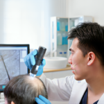 Medical scalp examination for sudden hair fall causes