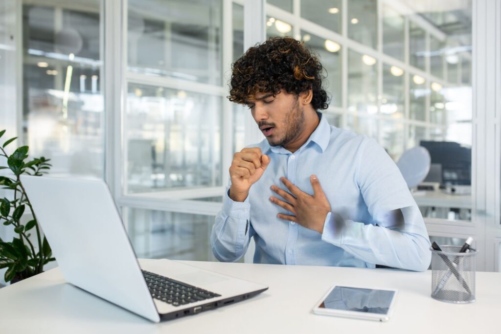 dry cough not going away with severe chest discomfort symptoms